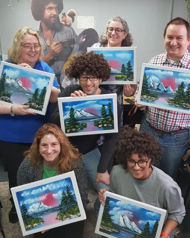 Some happy little painters who found Little Tree through #airbnbexperiences

And I'm very pleased they did. Not all of them had heard of Bob Ross so I was delighted to kick start their introduction and open up the Joy of Painting in their world. 

They said they were going to head back to their #airbnb to watch an episode! 📺👨‍🎨🎨

Coming to stay in Cardiff? Check out my classes and come join in! 🎨🌲🏞❤