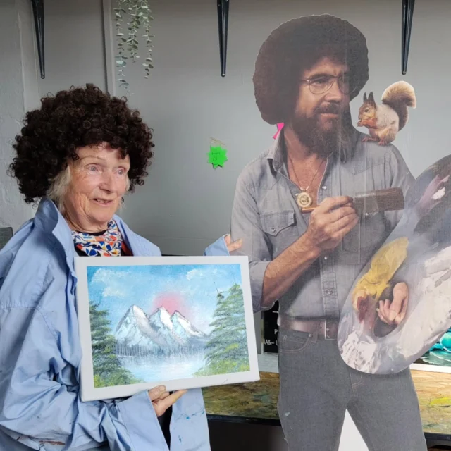 Back into the swing of things at Little Tree HQ with full houses this past fortnight. 

Spot the winner of Best Bob Lookalike! What an uncanny resemblance to the man himself!
 #paintlikeaRoss