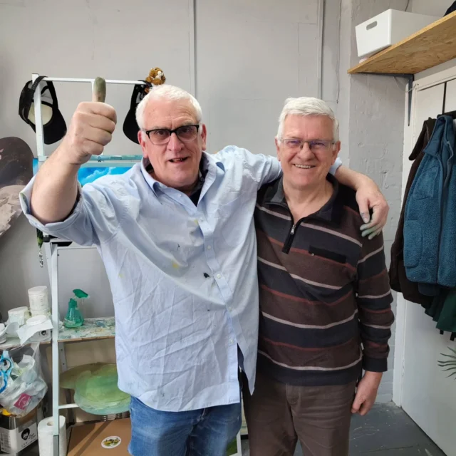 Such a joyful session yesterday! Meet Trefor and Nicholas who had been gifted a painting experience for their birthdays and discovered they are the same age! 

Trefor enjoyed the session with his family and Nicholas made the brave decision to attend himself, whilst visiting his daughter from Greece.

Both left as Birthday twins!

Shout out to Cerys too who mastered those highlights on the trees! 

I love my job. Thanks to everyone who comes through the doors to join me! ❤️👌🏼🙏🏼🎨🧑🏼‍🎨